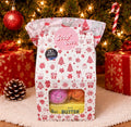 Petite boite cadeau blanche motif rouge