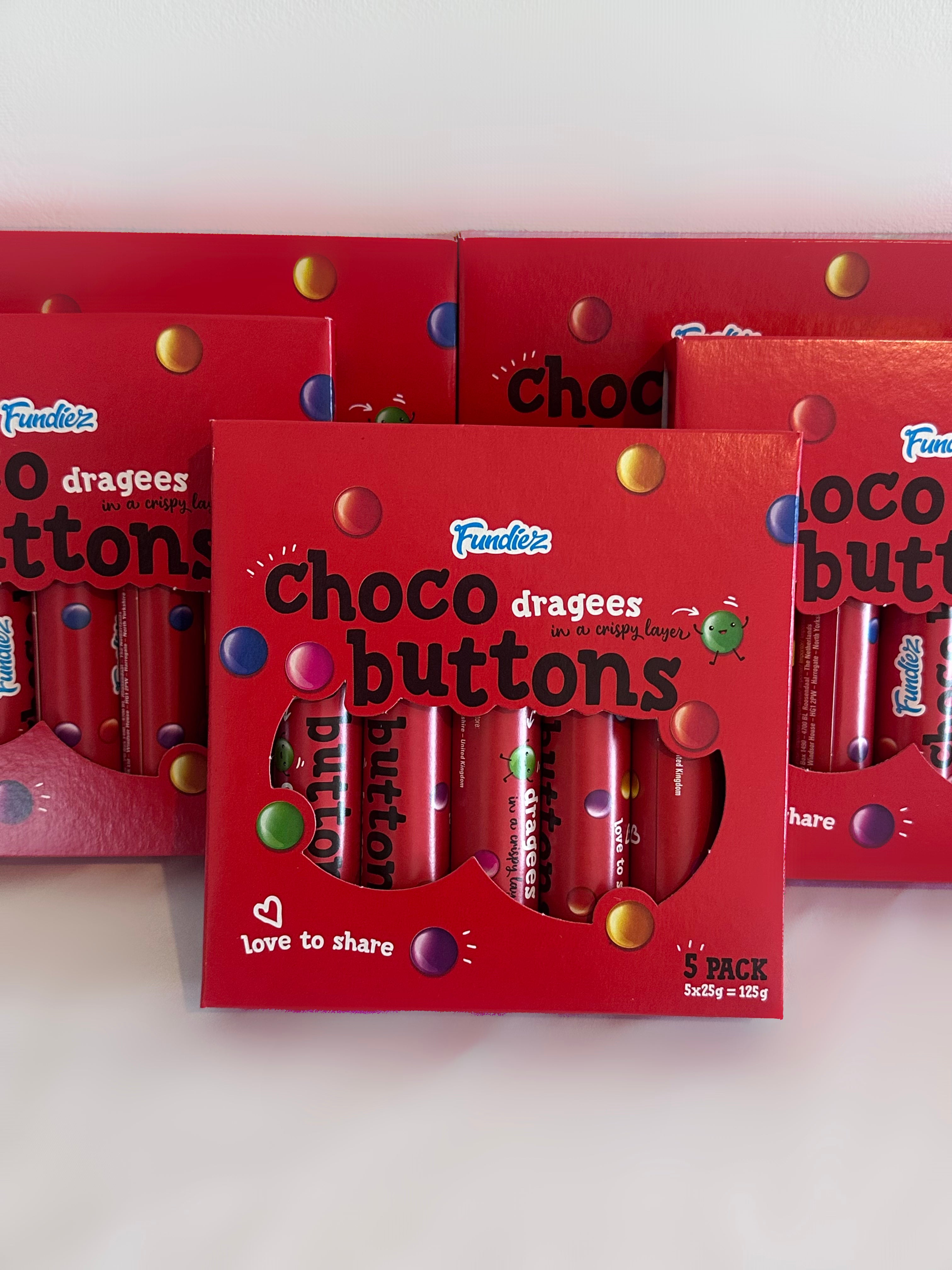 Choco button dragées multicolore