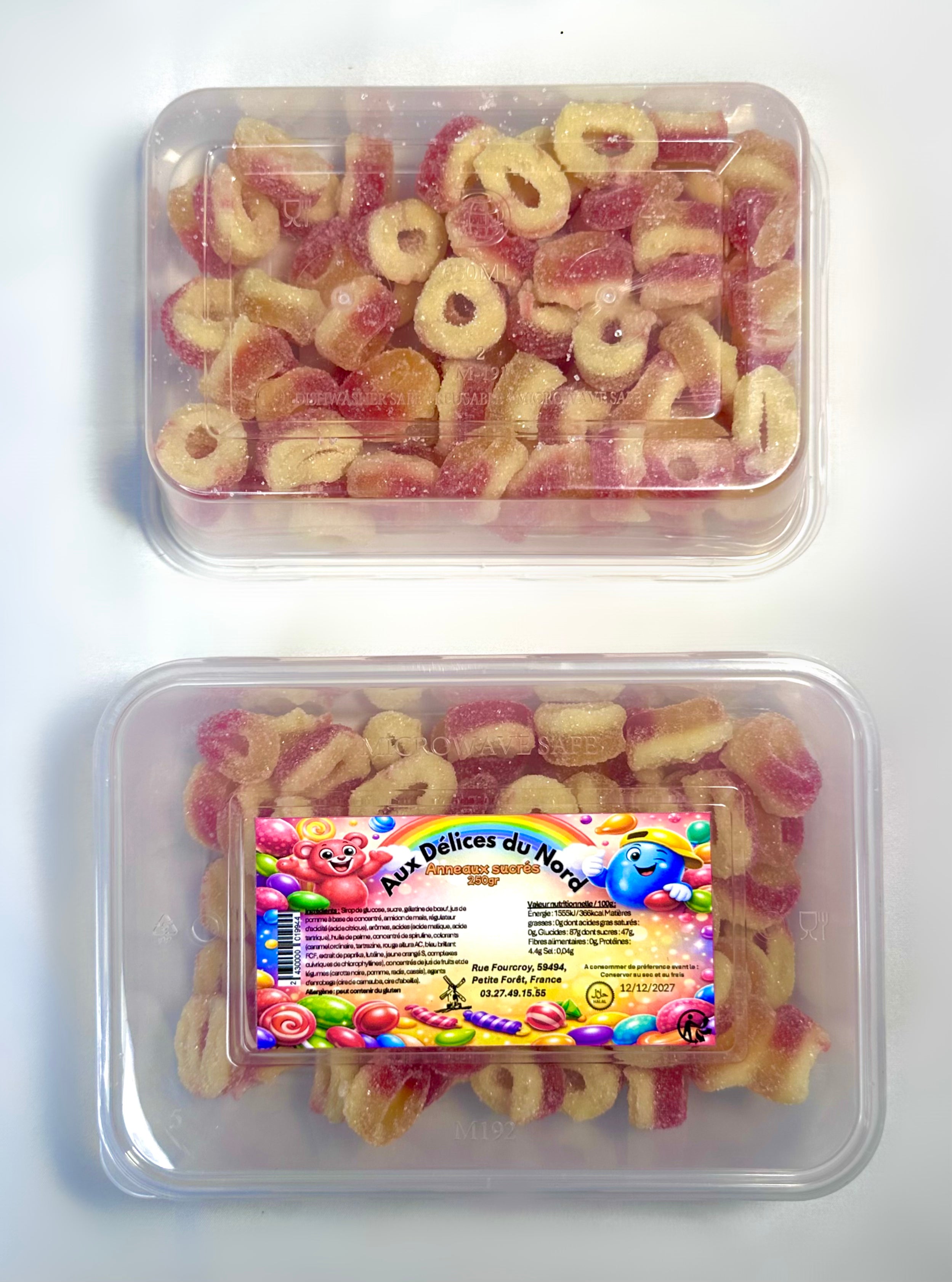 Barquette anneaux sucrés