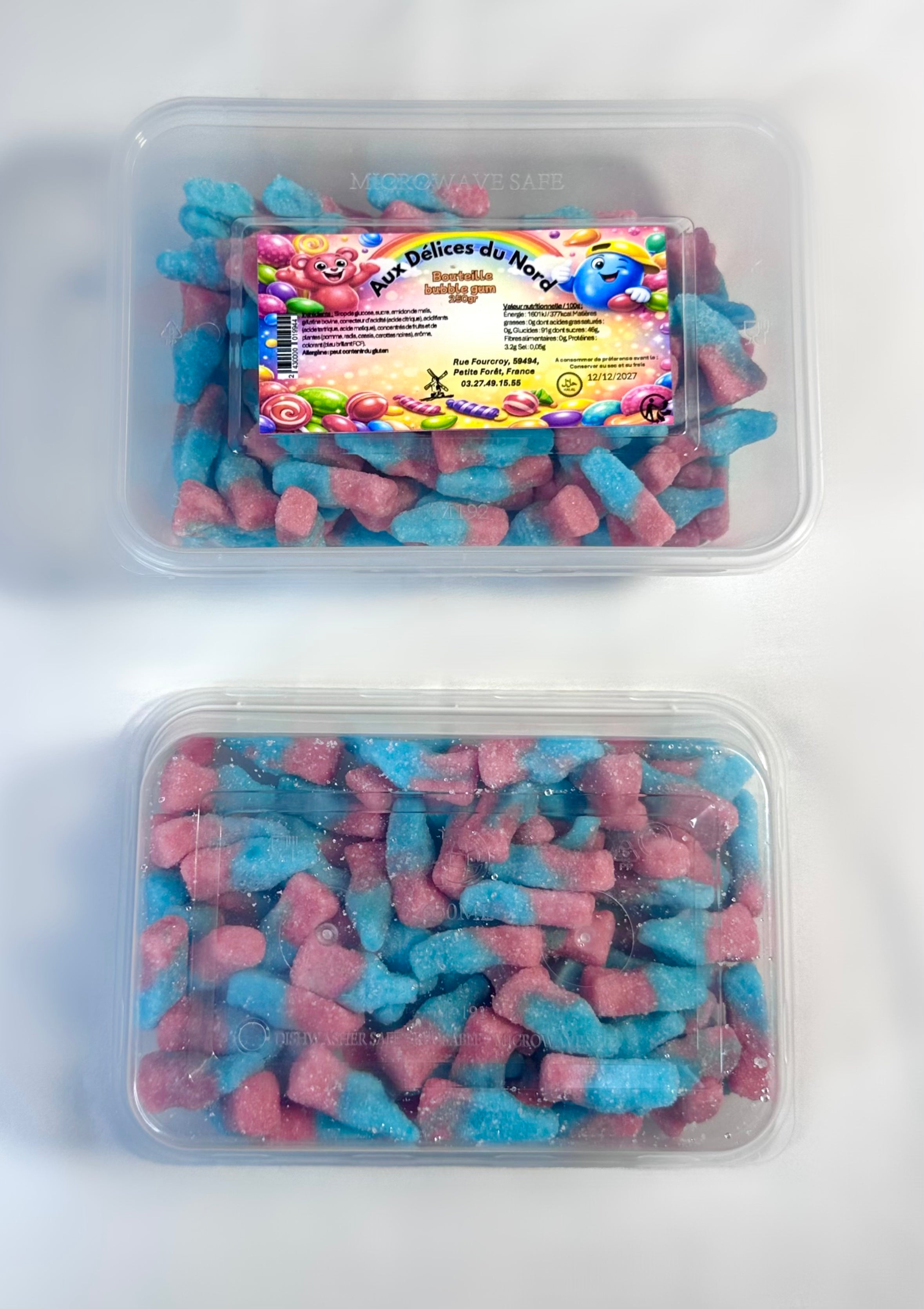 Barquette bouteille bubble gum