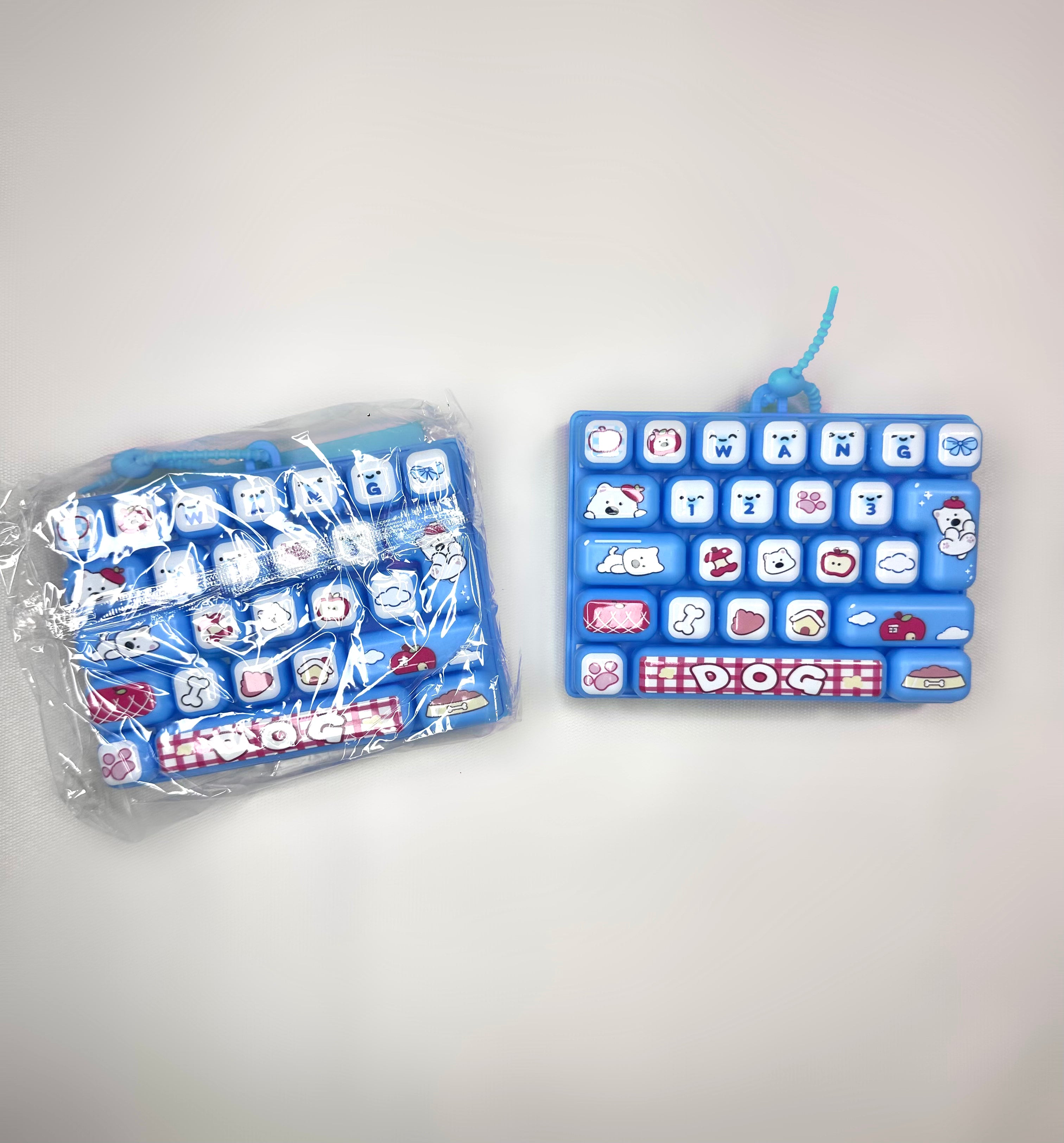 Fidget clavier bleu XL