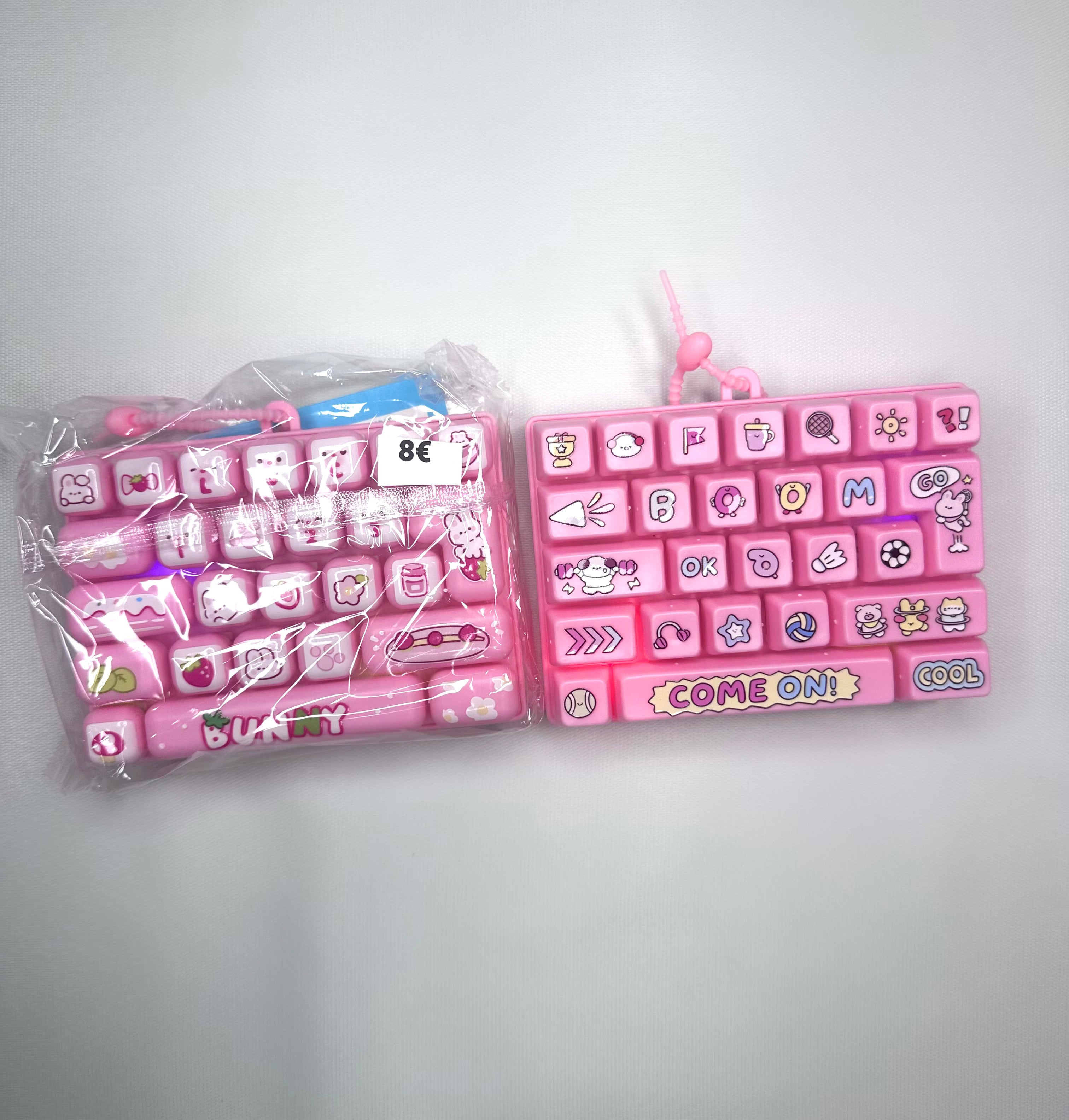 Fidget clavier rose XL
