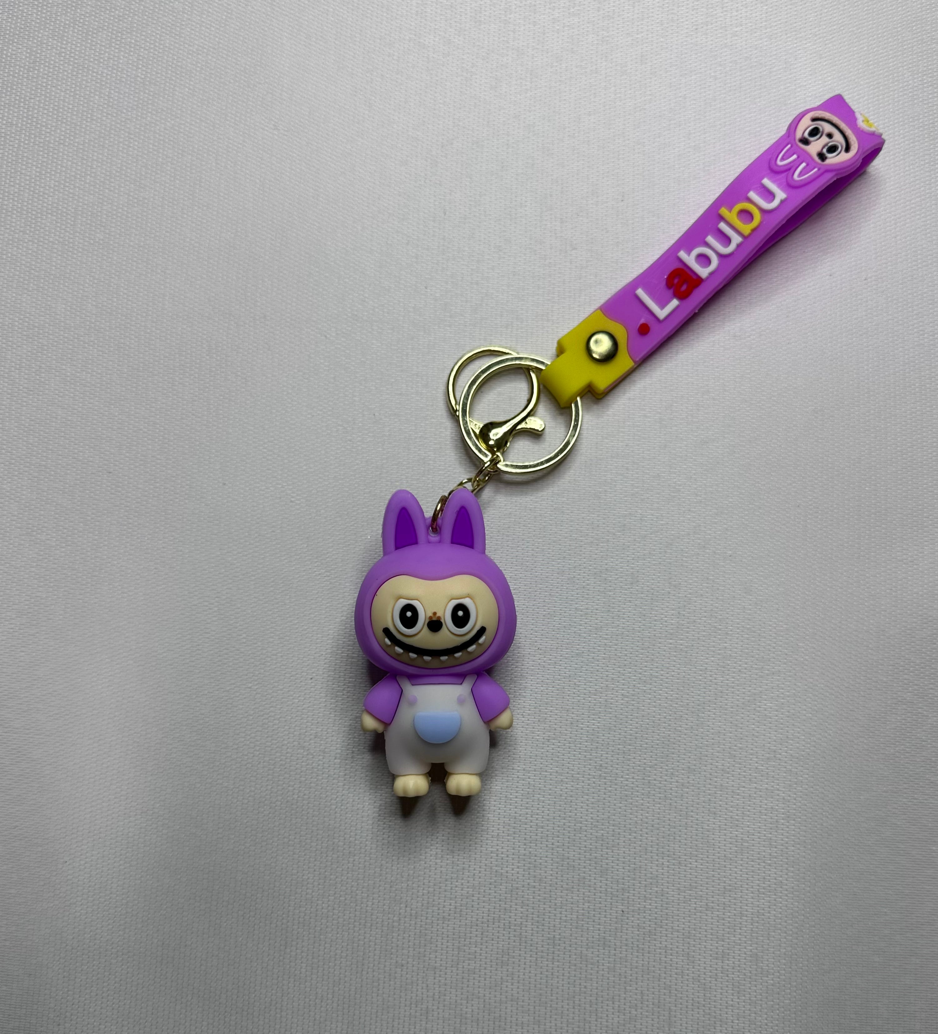 Porte-clé LABUBU violet et blanc