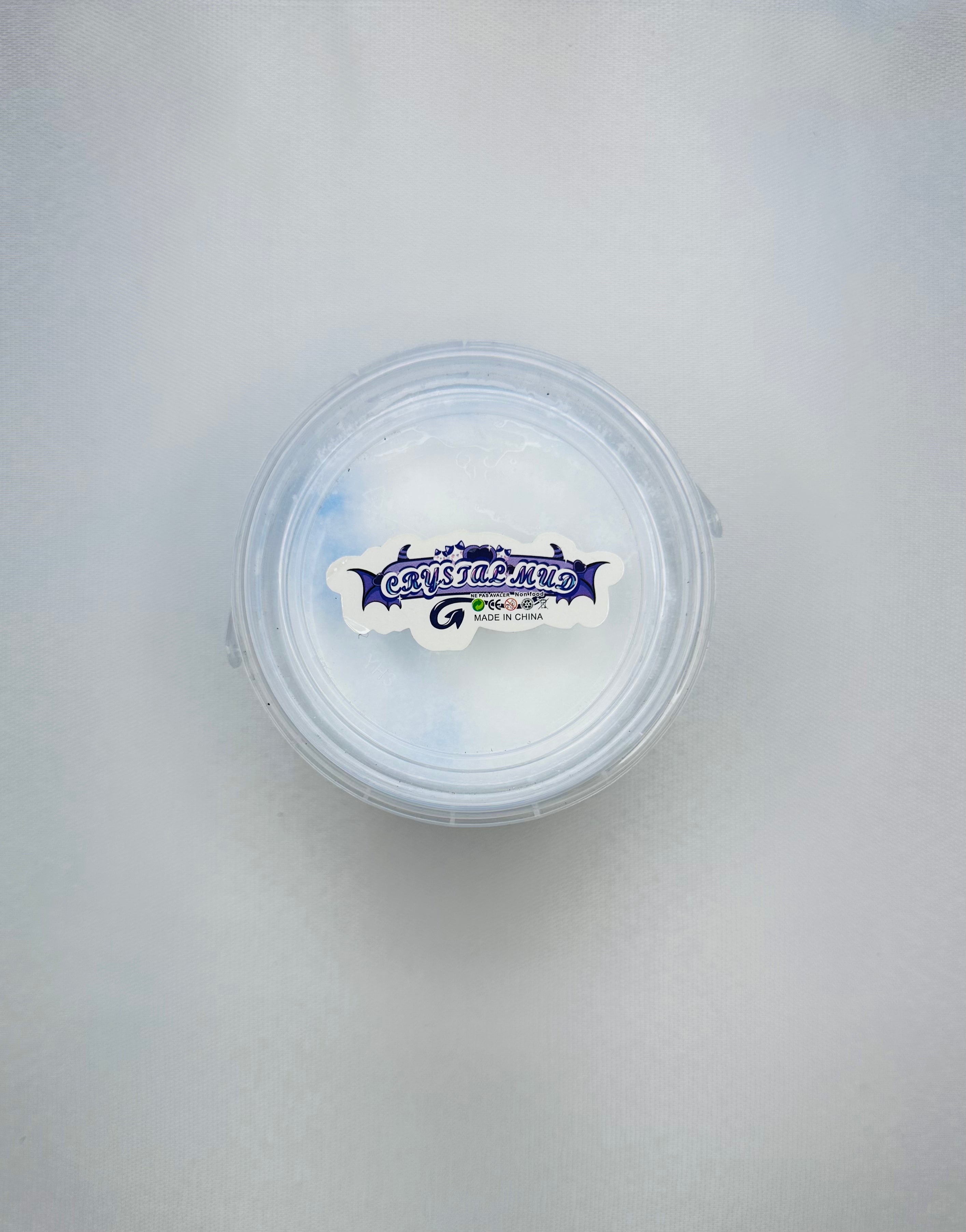 Slime pot bleu et blanc