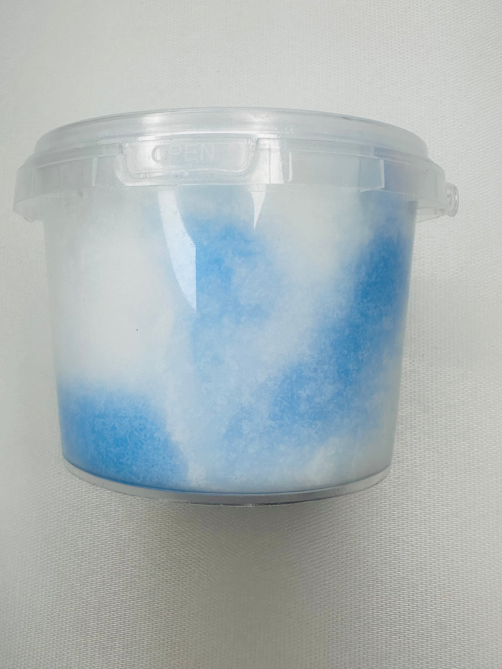 Slime pot bleu et blanc
