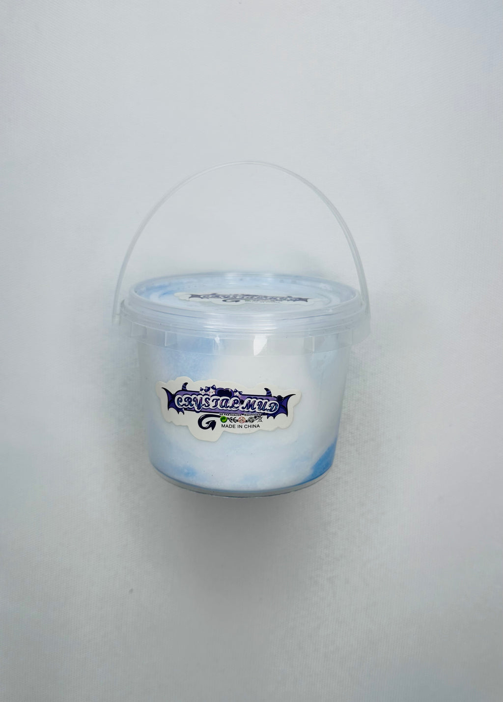 Slime pot bleu et blanc