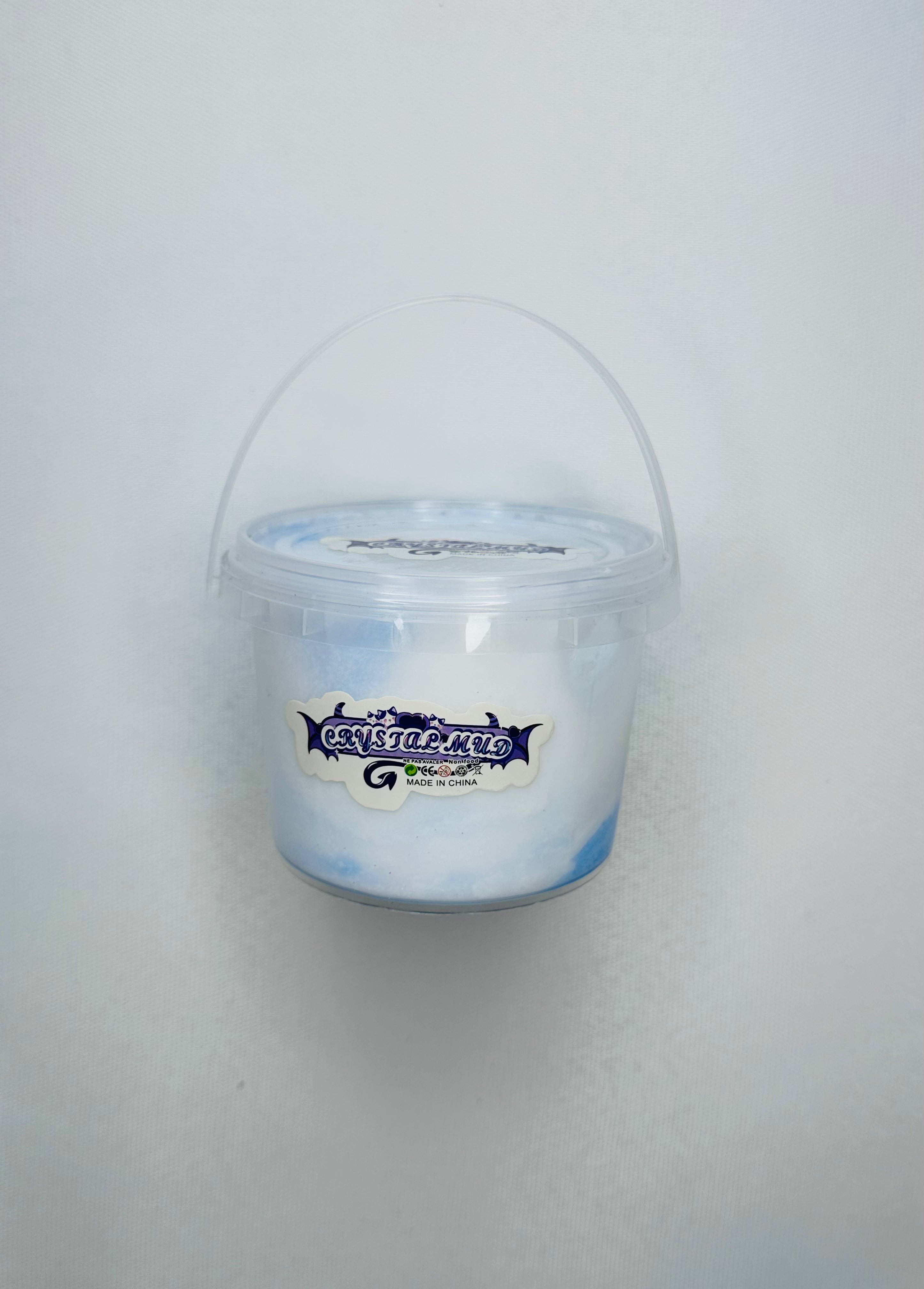Slime pot bleu et blanc