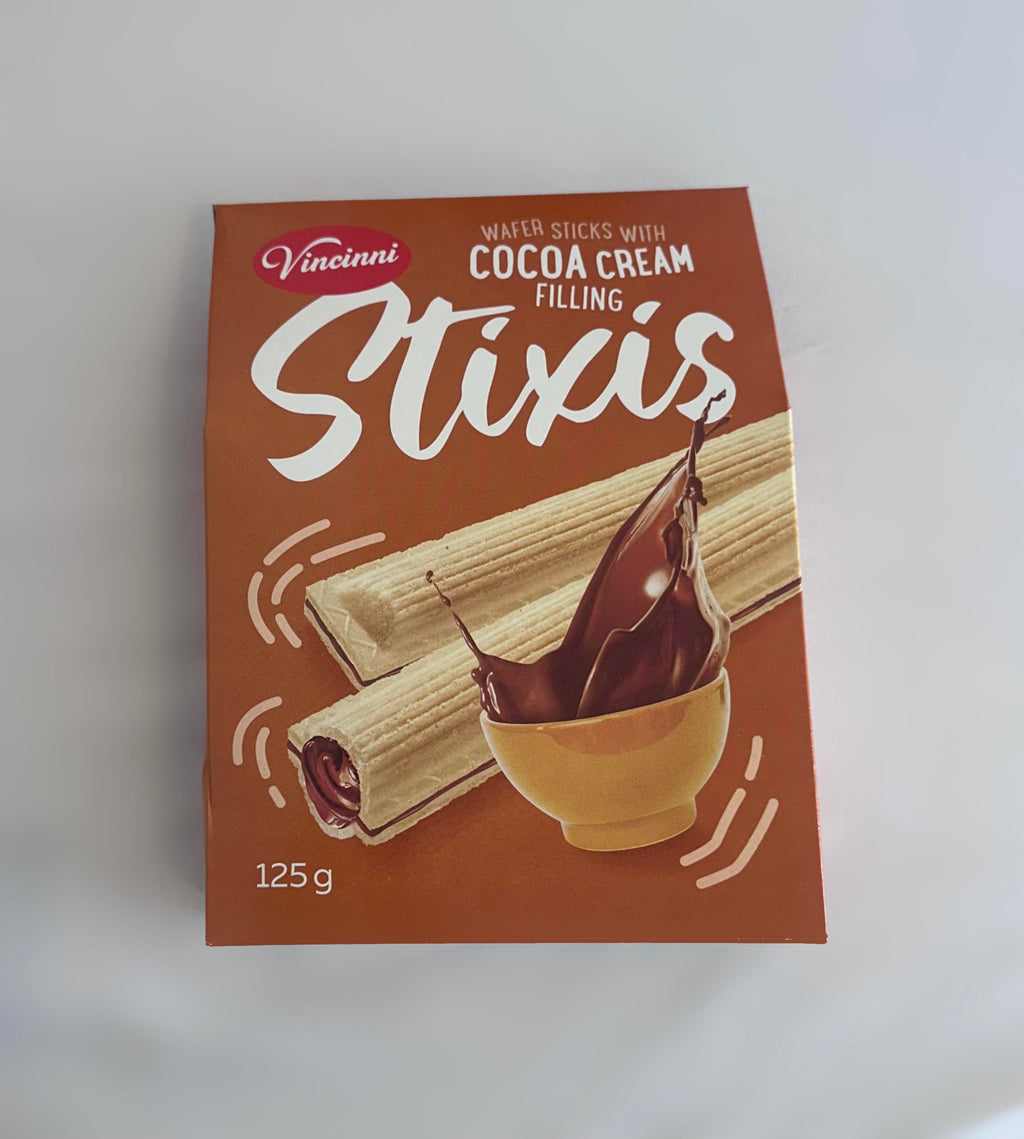 STIXIS bâtonnets fourrés au chocolat / cacao